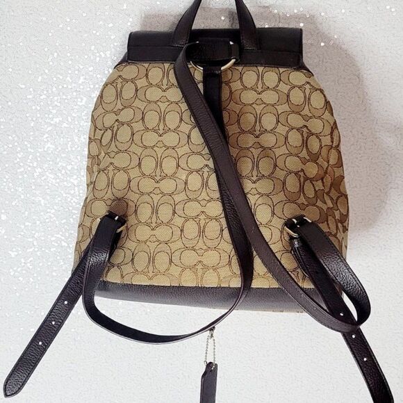 COACH F30275 Billie Signature Jacquard Backpack Exc Cond - Picture 7 of 11